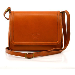 Skórzana damska klasyczna elegancka listonoszka