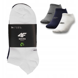 4F Skarpety Męskie Elastyczne Granatowe Stopki 3 Pary