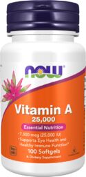Now Foods Vitamin A 25000 j.m., witamina A,