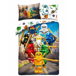 Pościel bawełniana 160x200 Lego Ninjago dla chłopca bajkowa