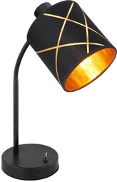 Lampa biurkowa Glamour okrągła 15431-1T Globo z włącznikiem
