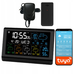 Stacja pogodowa pogody meteo Termometr Higrometr WiFi Tuya