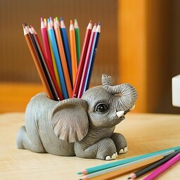 Elephant Pen Pencil Holder, Cute Desk Organizers Animal