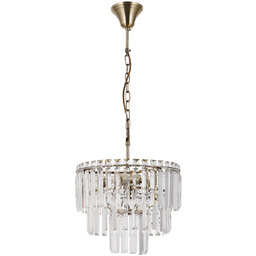 Lampa wisząca mosiężna kryształowa 4-punktowa PND-22320-4-ABR z serii