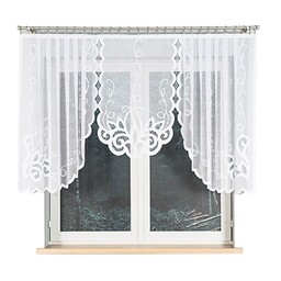 Markizeta Firana żakardowa gotowa 300x120 biała Ewelina