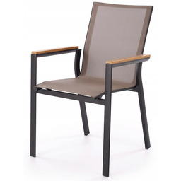 Krzesło Ogrodowe Fierro Sztaplowane Tradycyjne Halmar Czarne Szare