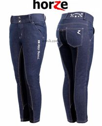 HORZE Bryczesy młodzieżowe DAMITA jeans