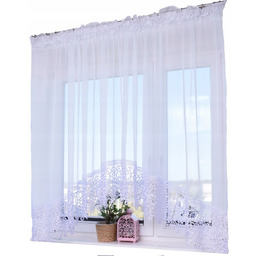 Firana Gotowa Łuk gipiura Woal 400x175 Lamówka Wycięta