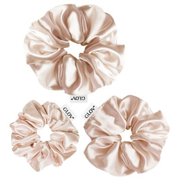 Glov Satin scrunchies gumki do włosów s/m/l champagne