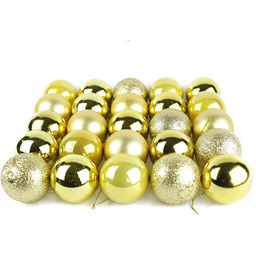 Bombki choinkowe złote - 6 cm - 25