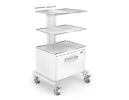 B-04ST/A mobilny asystor zabiegowy z szufladą i blatami