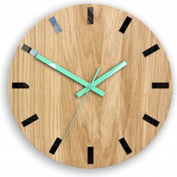 Zegar na Ścianę Nowoczesny Drewniany z Cichym mechanizmem