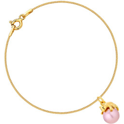 MYNESS Bransoletka z kotkiem z perełką Swarovski /1953/