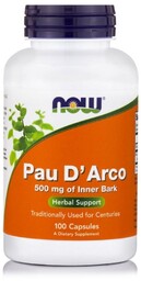 Pau D''arco 500 mg Now Foods, 100 kapsułek