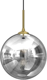 Milagro Wisząca lampa kulista Reflex MLP8414 przydymiona złota