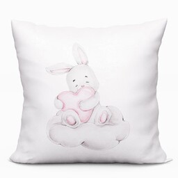 Markizeta Poszewka dekoracyjna velvet 40x40 001 biała Króliczek