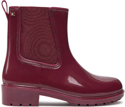 Kalosze Tommy Hilfiger Flag Rainboot FW0FW08213 Bordowy