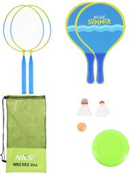 NRZ053 3W1 / ZESTAW DO BADMINTONA 2 RAKIETY
