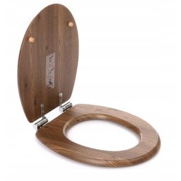 Deska Sedesowa do Wc Wolnoopadająca Uniwersalna Mdf Drewno