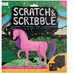 Zdrapywanki Scratch & Scribble Magiczne jednorożce - Kolorowe