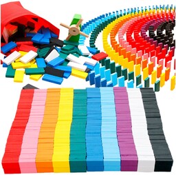 Drewniane Klocki Domino, Gra Domino Z Przeszkodami, Ogromny