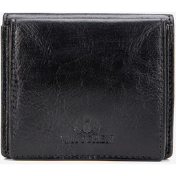 Skórzana bilonówka klasyczna czarna