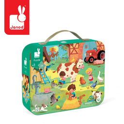 Puzzle w walizce Dzień na farmie 24 elementy