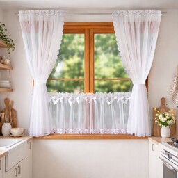 Gotowy Komplet Woal Gipiura Na Okno 150x160cm 145x60cm