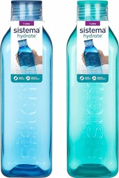 Sistema Kwadratowe butelki na wodę, 1 l, szczelne