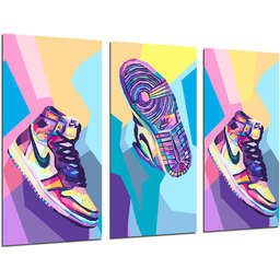 Zestaw 3 obrazów dekoracyjnych na ścianę, nowoczesne dekoracje