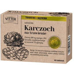 VITTER HERBS Karczoch na trawienie, 60tabl.