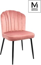 MODESTO krzesło RANGO różowe - welur, metal HB-01.LIGHT.PINK