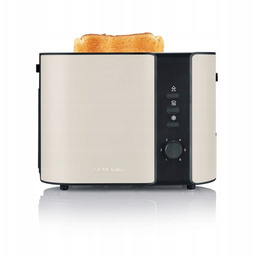 Toster 800W Ruszt Do Bułek Beżowy Równomierne Opiekanie
