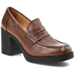 Brązowe Półbuty Nessi Gustowne Buty Na Obcasie