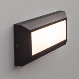LUTEC Kinkiet zewnętrzny LED Helena, czarny, aluminium, nowoczesny