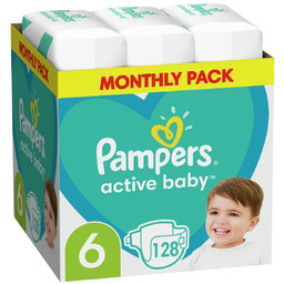 Pieluchy PAMPERS Active Baby 6 Extra Large (128