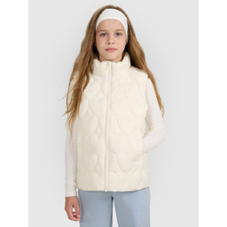 Bezrękawnik puchowy z wypełnieniem syntetycznym dziewczęcy 4F 4FJRAW25TVJAF323-11S
