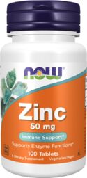 Now Foods Zinc 50 mg, glukonian cynku, 100