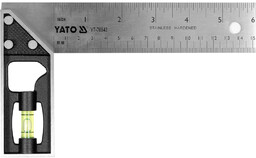 Yato KĄTOWNIK ŚLUSARSKI NIERDZEWNY 150 MM Z LIBELLĄ