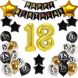 Super Zestaw Dekoracje Duże Balony Na 18 Urodziny