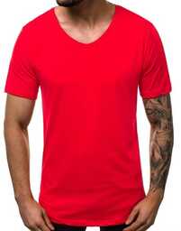 T-Shirt męski czerwony OZONEE B/181590