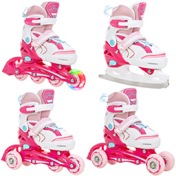 Rolki Łyżwy Wrotki 4w1 RAVEN Lia Pink Kółko