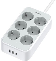 Listwa zasilająca TESSAN TS-PS02DE00 (biała)