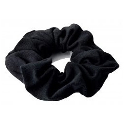 Anwen Scrunchie, bawełniana gumka do włosów, czarna