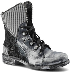 Czarne Trzewiki Maciejka Damskie Wygodne Botki