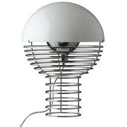 Verpan - Wire Lampa Stołowa Ø30 Chrome/White