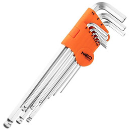 Neo-tools Klucze sześciokątne NEO Tools z końcówką kulistą,