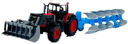 Traktor z turem i pługiem