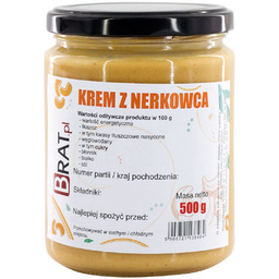 Naturalny Krem Z Prażonych Orzechów Nerkowca 500G Bez