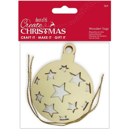 Stwórz świąteczne zawieszki na prezenty, drewniane, jeden rozmiar